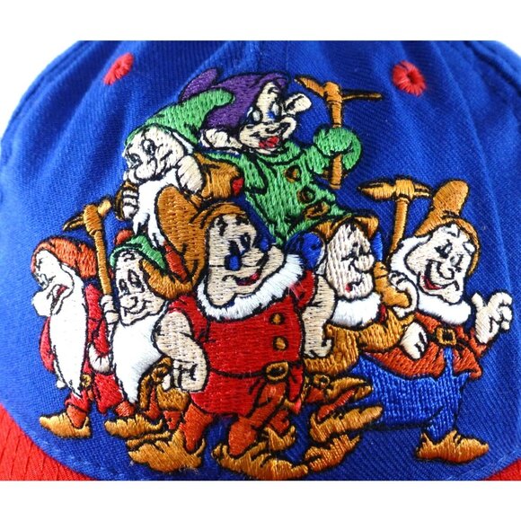 VTG Disney Store MINER LEAGUE Seven Dwarfs Dwarves Snapback Cap Hat 1990's - Picture 2 of 8